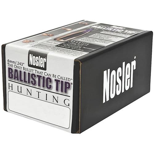 Nosler 24095 Ballistic Tip Hunting 6mm .243 95 GR Spitzer 50 Box Nosler 24095 Ballistic Tip Hunting 6mm .243 95 GR Spitzer 50 Box