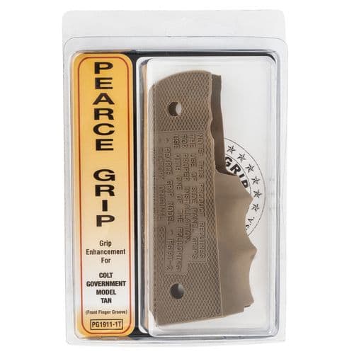 Pearce Grip PG19111T Finger Groove Insert 1911 Tan Pearce Grip PG19111T Finger Groove Insert 1911 Tan