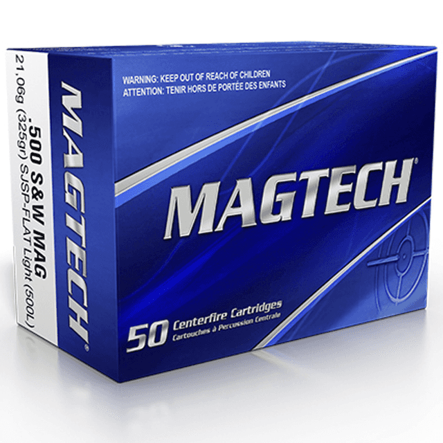 Magtech 500L Range/Training 500 S&W 325 gr Semi Jacketed Soft Point Flat Light 20 Bx/ 25 Cs Magtech 500L Range/Training 500 S&W 325 gr Semi Jacketed Soft Point Flat Light 20 Bx/ 25 Cs