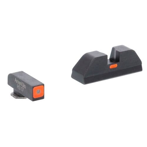 AmeriGlo GL616 CAP Night Sight Fits Glock Tritium Green w/Orange Outline Front Paint Black w/Orange Line Rear Black AmeriGlo GL616 CAP Night Sight Fits Glock Tritium Green w/Orange Outline Front Paint Black w/Orange Line Rear Black