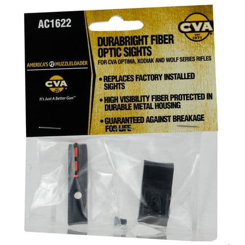 CVA AC1622 Durabright Fiber Optic Sights Optima Black CVA AC1622 Durabright Fiber Optic Sights Optima Black
