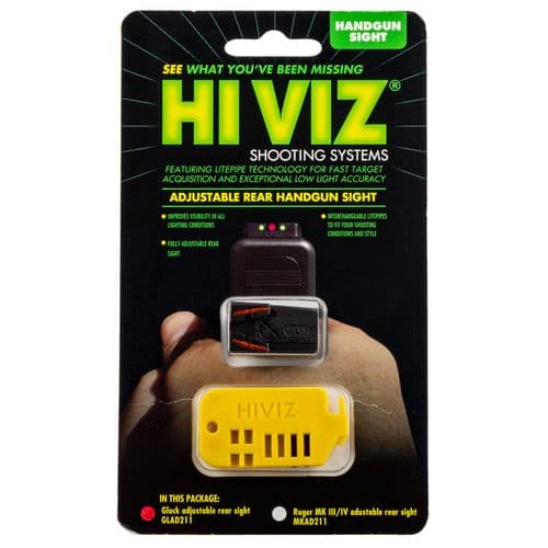 Hiviz GLAD211 Target Front Glock Gen 1-3 Interchangeable Green/Red/Blue Black Hiviz GLAD211 Target Front Glock Gen 1-3 Interchangeable Green/Red/Blue Black