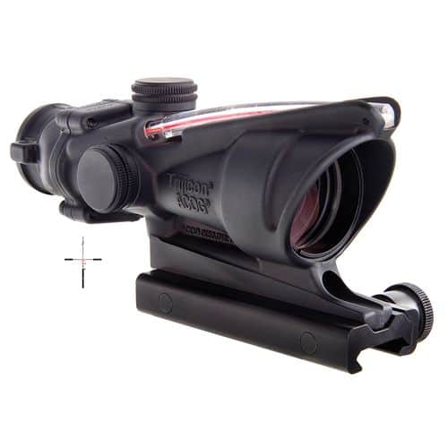 Trijicon 100233 ACOG 4x 32mm Obj 36.8 ft @ 100 yds FOV Black Matte Finish Dual Illuminated Crosshair 223 Ballistic Red Trijicon 100233 ACOG 4x 32mm Obj 36.8 ft @ 100 yds FOV Black Matte Finish Dual Illuminated Crosshair 223 Ballistic Red