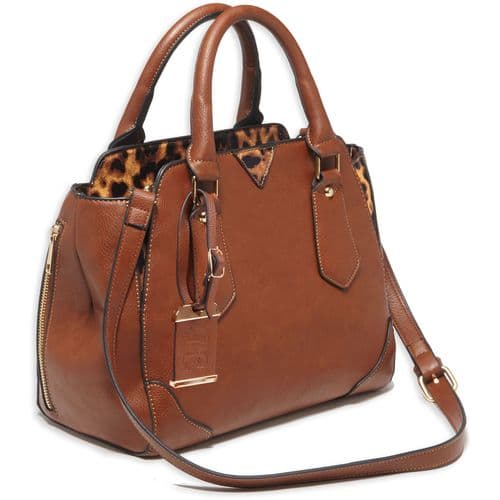Bulldog BDP024 Satchel Style Purse Shoulder Universal Handgun Leather Chestnut Bulldog BDP024 Satchel Style Purse Shoulder Universal Handgun Leather Chestnut