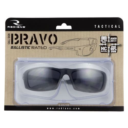 Radians CSB1002BX Bravo Glasses Eye Protection Black Frame Smoke Polycarbonate Lens 1 Pair Radians CSB1002BX Bravo Glasses Eye Protection Black Frame Smoke Polycarbonate Lens 1 Pair