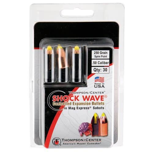 T/C Accessories 17008236 Shock Wave Controlled Expansion 50 Black Powder Spire Point 250 GR 30 Box T/C Accessories 17008236 Shock Wave Controlled Expansion 50 Black Powder Spire Point 250 GR 30 Box