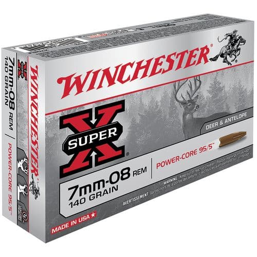 Winchester Ammo X708LF Super-X 7mm-08 Rem 140 gr Power-Core 95/5 20 Bx/ 10 Cs Winchester Ammo X708LF Super-X 7mm-08 Rem 140 gr Power-Core 95/5 20 Bx/ 10 Cs