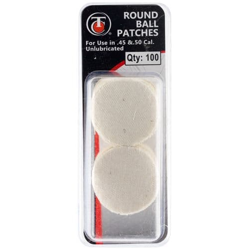 T/C Accessories 31007030 Round Ball Patches 45-50 Cal Cotton 100 PK T/C Accessories 31007030 Round Ball Patches 45-50 Cal Cotton 100 PK