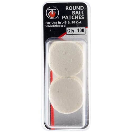 T/C Accessories 31007030 Round Ball Patches 45-50 Cal Cotton 100 PK T/C Accessories 31007030 Round Ball Patches 45-50 Cal Cotton 100 PK