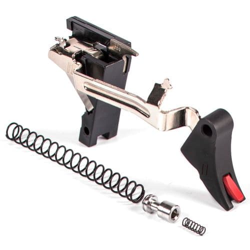 ZEV CFTPRODRP3G9BR Pro Trigger Drop-In Kit with Red Safety Compatible with Glock 17, 17L, 19, 26, 34 Gen 1-3 Curved ZEV CFTPRODRP3G9BR Pro Trigger Drop-In Kit with Red Safety Compatible with Glock 17, 17L, 19, 26, 34 Gen 1-3 Curved