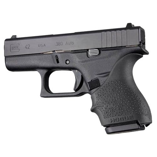 Hogue 18200 HandAll Beavertail Grip Sleeve Fits Glock 42/43 Textured Rubber Black Hogue 18200 HandAll Beavertail Grip Sleeve Fits Glock 42/43 Textured Rubber Black