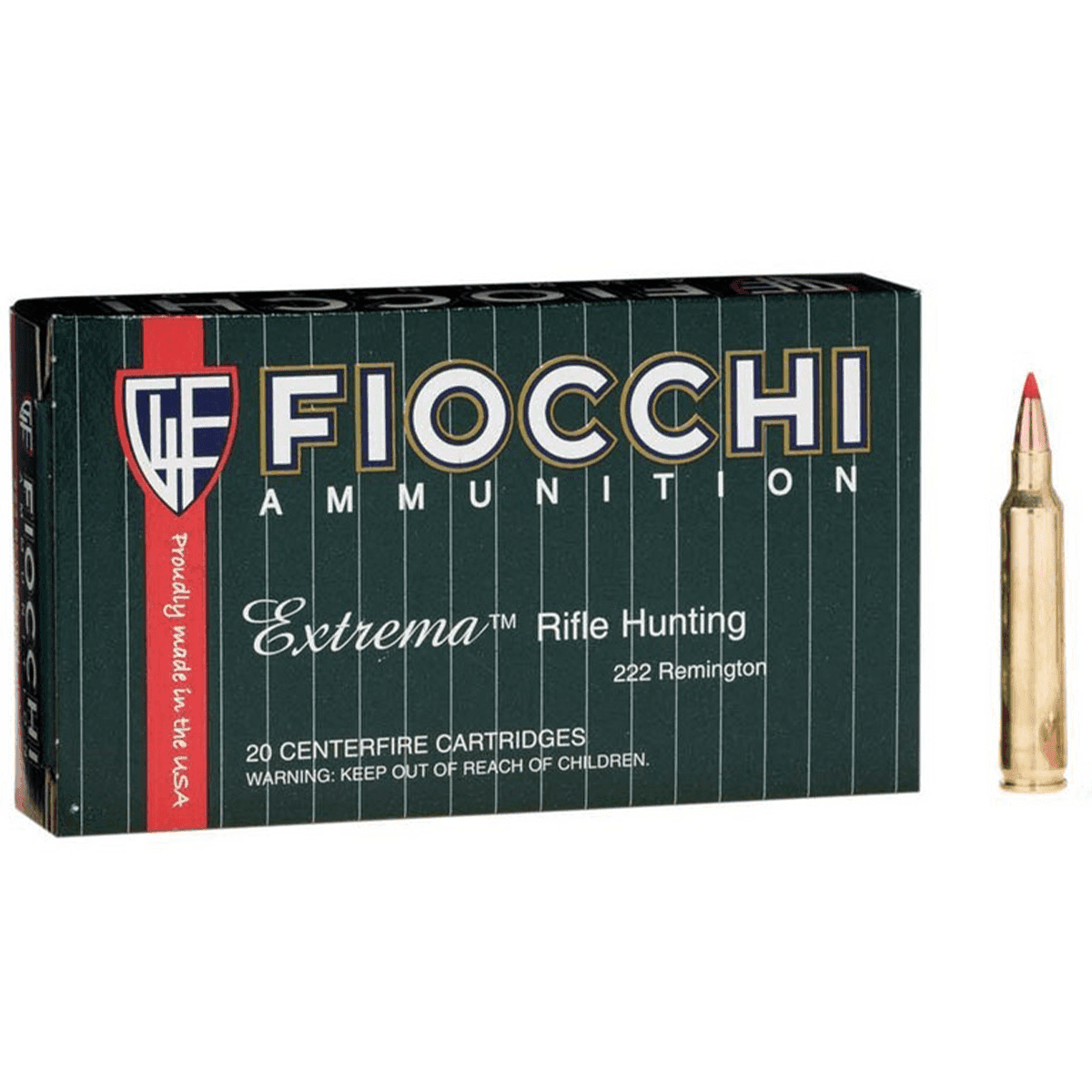 Fiocchi 222HVA Field Dynamics 222 Rem 50 gr Hornady V Max 20 Per Box Fiocchi 222HVA Field Dynamics 222 Rem 50 gr Hornady V Max 20 Per Box
