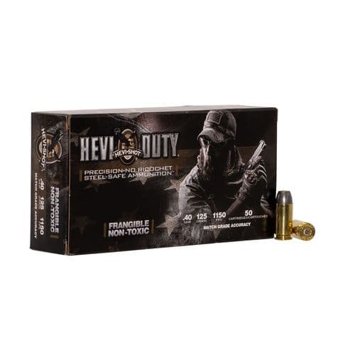 Hevishot 99040 Hevi-Duty 40 S&W 125 gr Lead Free Frangible 50 Bx/ 10 Cs Hevishot 99040 Hevi-Duty 40 S&W 125 gr Lead Free Frangible 50 Bx/ 10 Cs