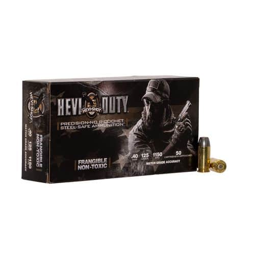 Hevishot 99040 Hevi-Duty 40 S&W 125 gr Lead Free Frangible 50 Bx/ 10 Cs Hevishot 99040 Hevi-Duty 40 S&W 125 gr Lead Free Frangible 50 Bx/ 10 Cs
