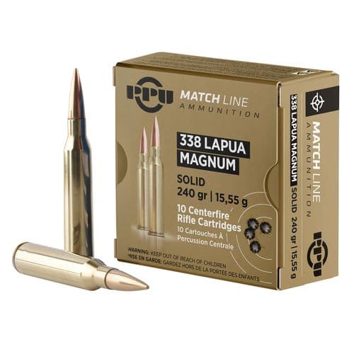 PPU PPM338 Match 338 Lapua Mag 240 gr Copper Solid - PPM338 PPU PPM338 Match 338 Lapua Mag 240 gr Copper Solid - PPM338