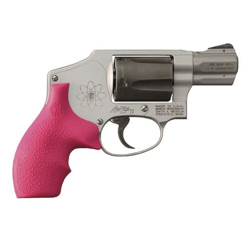 Hogue 61007 Rubber Bantam with Finger Grooves Grip S&W J Frame w/Round Butt Pink Hogue 61007 Rubber Bantam with Finger Grooves Grip S&W J Frame w/Round Butt Pink