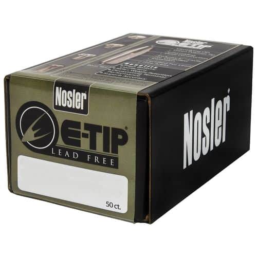 Nosler 59372 E-Tip 338 Caliber .338 225 GR Spitzer 50 Box Nosler 59372 E-Tip 338 Caliber .338 225 GR Spitzer 50 Box