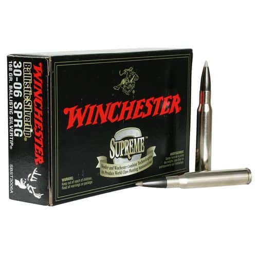 Winchester Ammo SBST3006A Ballistic Silvertip 30-06 Springfield 168 gr Polymer Tip 20 Bx/ 10 Cs Winchester Ammo SBST3006A Ballistic Silvertip 30-06 Springfield 168 gr Polymer Tip 20 Bx/ 10 Cs