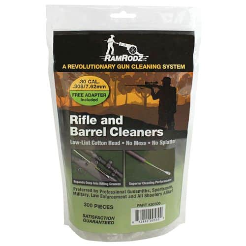 RamRodz 30300 Barrel Cleaner Swabs Cotton/Bamboo 30/7.62mm 300 Pack RamRodz 30300 Barrel Cleaner Swabs Cotton/Bamboo 30/7.62mm 300 Pack