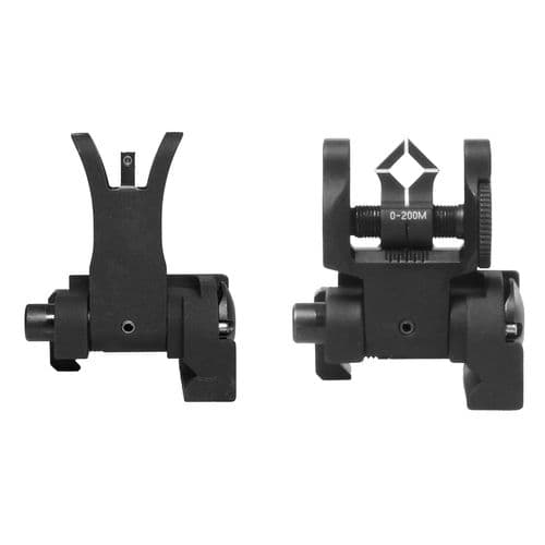Troy SSIGNCNSTBT1 BattleSight Micro Set M4 Front/DOA Rear Weapons w/Raised Top Rail Picatinny Mount Aluminum Black Troy SSIGNCNSTBT1 BattleSight Micro Set M4 Front/DOA Rear Weapons w/Raised Top Rail Picatinny Mount Aluminum Black
