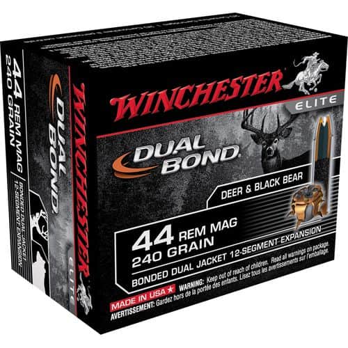 Winchester Ammo S44RMDB Dual Bond 44 Rem Mag 240 gr Dual Jacket Hollow Point 20 Bx/ 10 Cs Winchester Ammo S44RMDB Dual Bond 44 Rem Mag 240 gr Dual Jacket Hollow Point 20 Bx/ 10 Cs