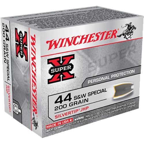 Winchester Ammo X44STHPS2 Super-X 44 S&W Spl 200 gr Silvertip Hollow Point 20 Bx/ 10 Cs Winchester Ammo X44STHPS2 Super-X 44 S&W Spl 200 gr Silvertip Hollow Point 20 Bx/ 10 Cs