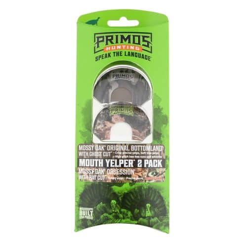 Primos PS1231 Mouth Yelper Wild Turkey Three Reed Mouth Call Mossy Oak 2-Pack Primos PS1231 Mouth Yelper Wild Turkey Three Reed Mouth Call Mossy Oak 2-Pack