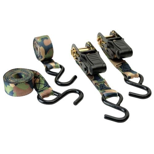HME RS4PK Camouflage Ratchet Tie Down Straps Camouflage 4 Pack HME RS4PK Camouflage Ratchet Tie Down Straps Camouflage 4 Pack
