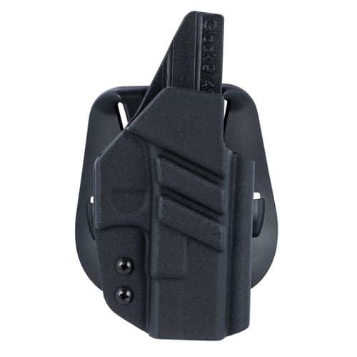 1791 Gunleather TACPDHOWBGLOCKBLKR Tactical Kydex OWB Black Kydex Paddle Compatible w/Glock Right Hand 1791 Gunleather TACPDHOWBGLOCKBLKR Tactical Kydex OWB Black Kydex Paddle Compatible w/Glock Right Hand