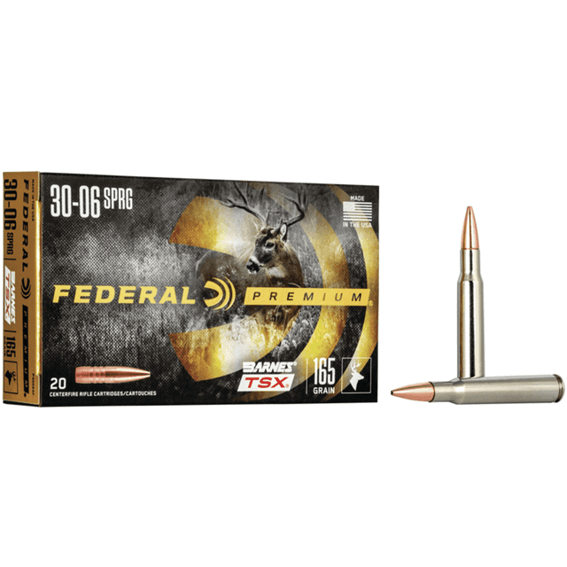 Federal Premium 30-06 Springfield 165 gr Barnes Triple-Shock Hunting Ammo Federal Premium 30-06 Springfield 165 gr Barnes Triple-Shock Hunting Ammo