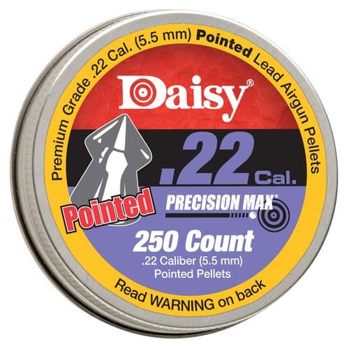 Daisy 997922512 PrecisionMax .22 Pellet Lead Pointed Field Pellet 250 Daisy 997922512 PrecisionMax .22 Pellet Lead Pointed Field Pellet 250