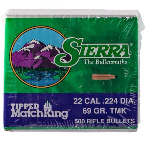 Sierra 7169C Tipped MatchKing .22 Cal .224 69 gr Tipped MatchKing 500 Sierra 7169C Tipped MatchKing .22 Cal .224 69 gr Tipped MatchKing 500