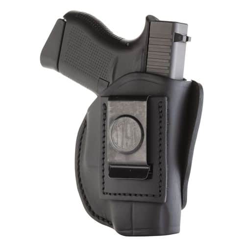1791 Gunleather 4WH2SBLR 4-Way IWB/OWB Size 02 Stealth Black Leather Belt Clip Compatible w/Ruger LCP/S&W Bodyguard/Glock 42/43/43X Right Hand 1791 Gunleather 4WH2SBLR 4-Way IWB/OWB Size 02 Stealth Black Leather Belt Clip Compatible w/Ruger LCP/S&W Bodyguard/Glock 42/43/43X Right Hand