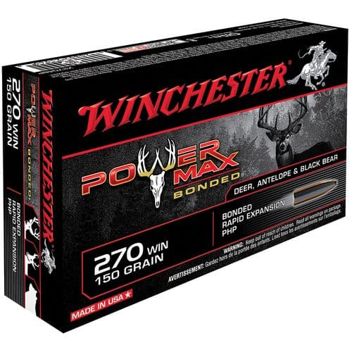 Winchester Ammo X2704BP Power Max Bonded 270 Win 150 gr Protected Hollow Point 20 Bx/ 10 Cs Winchester Ammo X2704BP Power Max Bonded 270 Win 150 gr Protected Hollow Point 20 Bx/ 10 Cs
