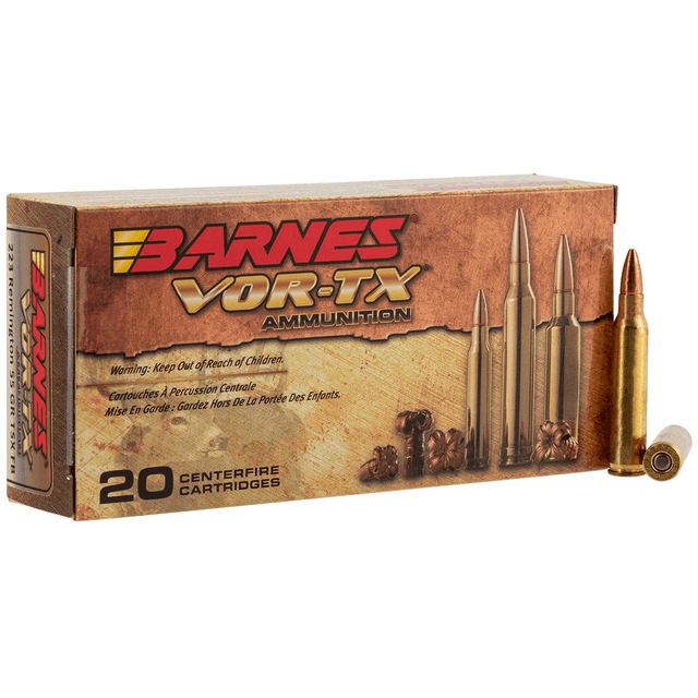 Barnes 21520 VOR-TX Rifle 223 Rem 55 gr, Barnes TSX Flat Base (TSXFB) Rifle Ammo Barnes 21520 VOR-TX Rifle 223 Rem 55 gr, Barnes TSX Flat Base (TSXFB) Rifle Ammo