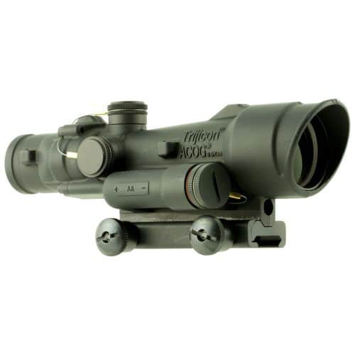 Trijicon 100496 ACOG 3.5x 35mm Obj 28.9 ft @ 100 yds FOV 30mm-35mm Tube Black Matte Finish Illuminated Crosshair 223 Green Trijicon 100496 ACOG 3.5x 35mm Obj 28.9 ft @ 100 yds FOV 30mm-35mm Tube Black Matte Finish Illuminated Crosshair 223 Green