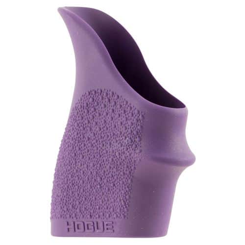 Hogue 18406 HandAll Beavertail Grip Sleeve Fits S&W Shield 9; Ruger LC9; Glock 26 Textured Rubber Purple Hogue 18406 HandAll Beavertail Grip Sleeve Fits S&W Shield 9; Ruger LC9; Glock 26 Textured Rubber Purple