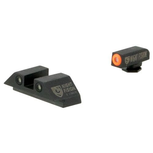 Night Fision GLK003003OGW Night Sight Set Square fits Glock 42, 43 Square Green w/Orange Outline Green w/White Outline Black Night Fision GLK003003OGW Night Sight Set Square fits Glock 42, 43 Square Green w/Orange Outline Green w/White Outline Black