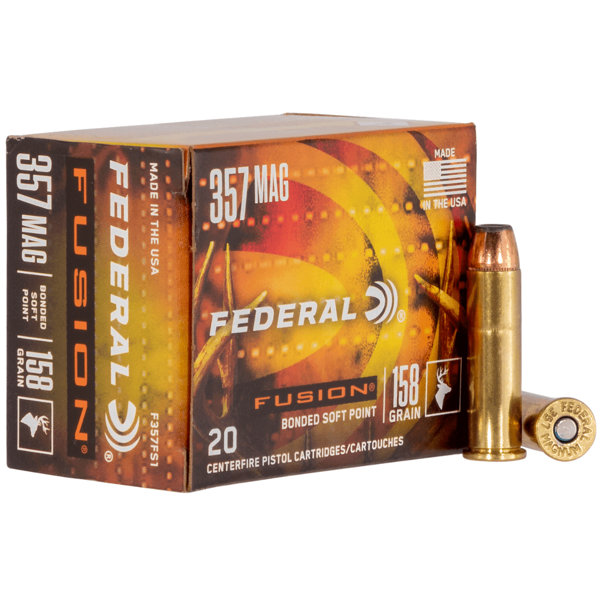 Federal Fusion Handgun 357 Mag 158 grain, 20 Per Box - F357FS1 Federal Fusion Handgun 357 Mag 158 grain, 20 Per Box - F357FS1