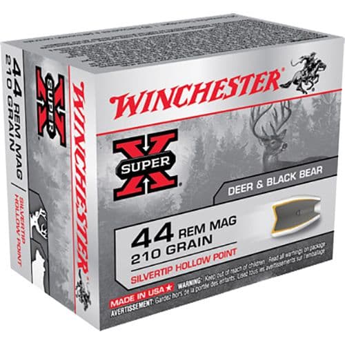 Winchester Ammo X44MS Super-X 44 Rem Mag 210 gr Silvertip Hollow Point 20 Bx/ 10 Cs Winchester Ammo X44MS Super-X 44 Rem Mag 210 gr Silvertip Hollow Point 20 Bx/ 10 Cs