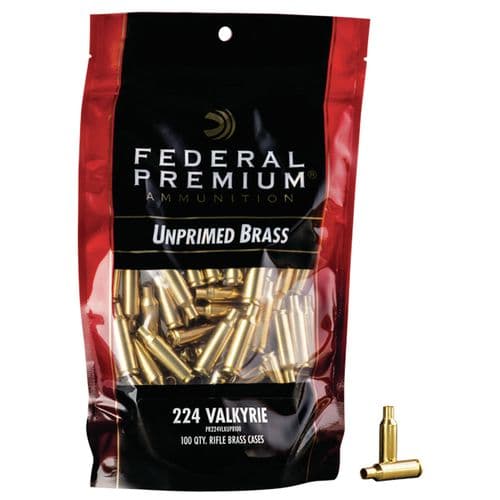 Federal PR224VLKUPB100 Gold Medal Rifle 224 Valkyrie Brass 100 Federal PR224VLKUPB100 Gold Medal Rifle 224 Valkyrie Brass 100
