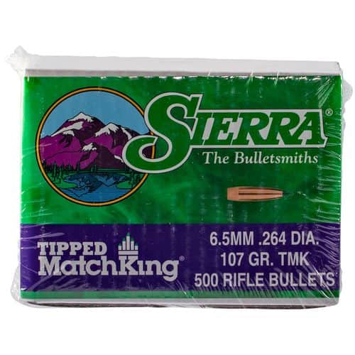 Sierra 7407C Tipped MatchKing 6.5 Creedmoor .264 107 gr Tipped MatchKing 500 Sierra 7407C Tipped MatchKing 6.5 Creedmoor .264 107 gr Tipped MatchKing 500