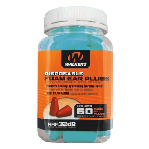 Walkers GWPFP-50PKTL Foam Ear Plugs 33 dB Teal 50 Pair Walkers GWPFP-50PKTL Foam Ear Plugs 33 dB Teal 50 Pair