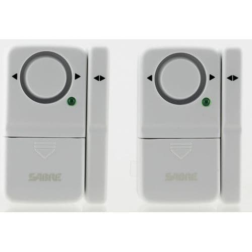 Sabre HSDWA2 Home Series Door Alarm 2 Pack 2-7 lbs 750 ft 120 White Sabre HSDWA2 Home Series Door Alarm 2 Pack 2-7 lbs 750 ft 120 White