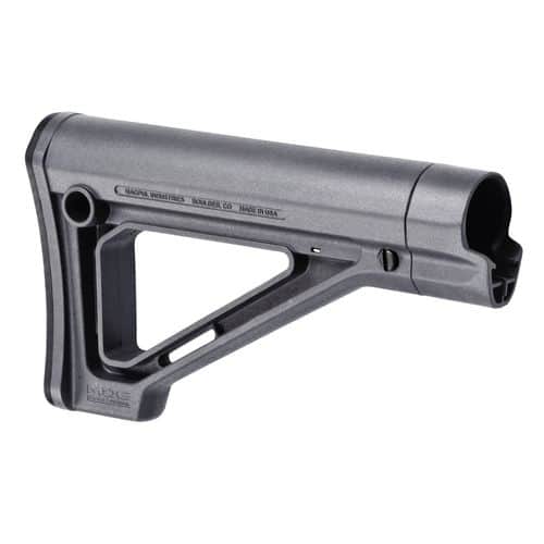 Magpul MOE Carbine Stock Fixed - Stealth Gray Synthetic for AR-15, M16, M4 with Mil-Spec Tube - MAG480-GRY Magpul MOE Carbine Stock Fixed - Stealth Gray Synthetic for AR-15, M16, M4 with Mil-Spec Tube - MAG480-GRY