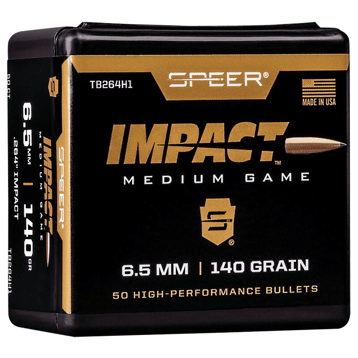 Speer Bullets TB264H1 Impact 6.5mm .264 140 GR Slipstream Polymer Tip 50 Box Speer Bullets TB264H1 Impact 6.5mm .264 140 GR Slipstream Polymer Tip 50 Box