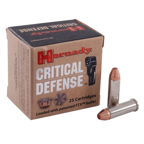 Hornady .38 Special 110 Grain FTX Critical Defense 25 Round Box Hornady .38 Special 110 Grain FTX Critical Defense 25 Round Box