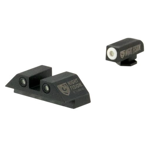 Night Fision GLK001003WGW Night Sight Set Square fits Glock 17, 17L, 19, 22-28, 31-35, 37-39 Green Tritium w/White Outline Black Night Fision GLK001003WGW Night Sight Set Square fits Glock 17, 17L, 19, 22-28, 31-35, 37-39 Green Tritium w/White Outline Black