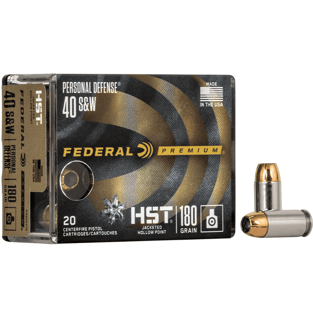 Federal Premium Personal Defense 40 S&W 180 gr HST Jacketed Hollow Point Handgun Ammo Federal Premium Personal Defense 40 S&W 180 gr HST Jacketed Hollow Point Handgun Ammo
