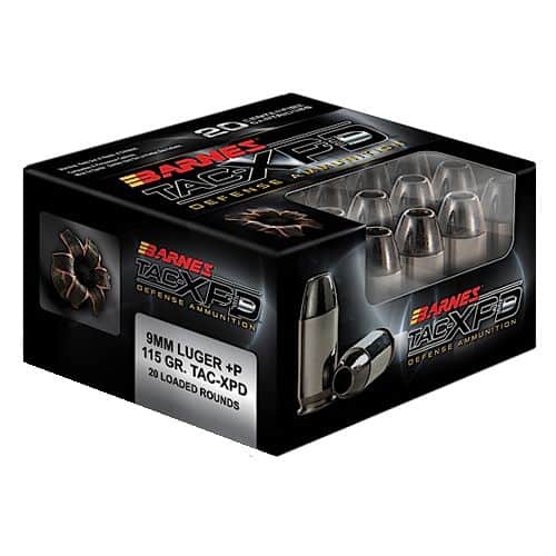 Barnes Bullets 21551 TAC-XPD 9mm Luger +P 115 gr Barnes TAC-XP Lead Free 20 Bx/ 10 Cs Barnes Bullets 21551 TAC-XPD 9mm Luger +P 115 gr Barnes TAC-XP Lead Free 20 Bx/ 10 Cs